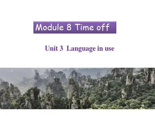 TimeoffUnit3Languageinuse(外研版八年级英语下册)