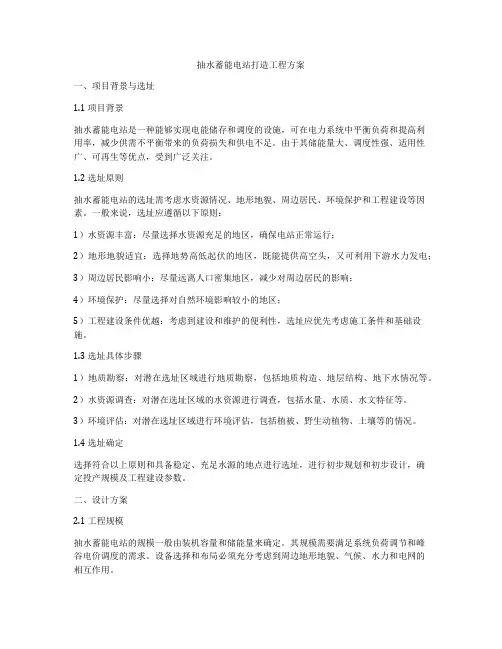 抽水蓄能电站打造工程方案