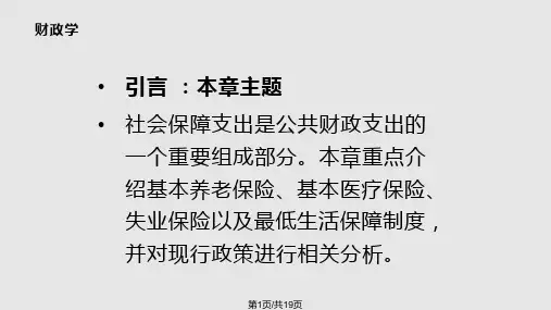 上海财经大学蒋洪财政学PPT课件