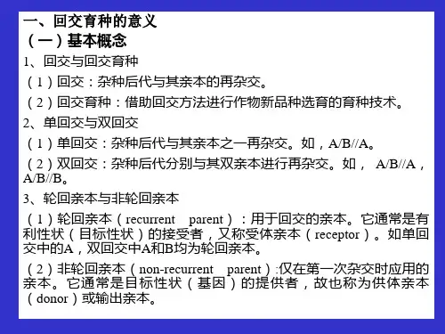 第6章回交育种