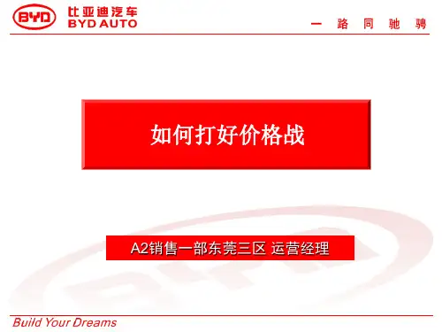 如何打好价格战