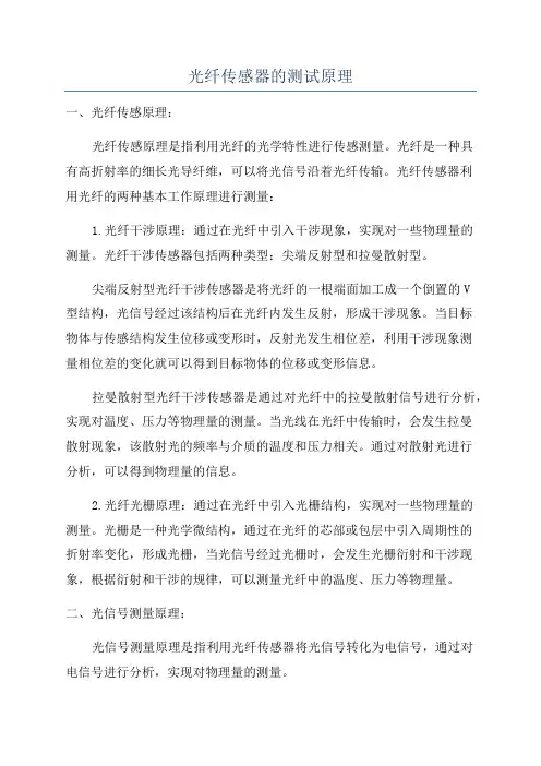 光纤传感器的测试原理