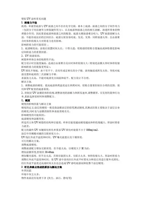 UV常见问题与解决方案