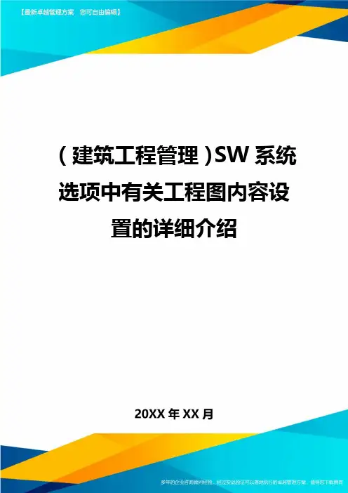 (建筑工程管理)SW系统选项中有关工程图内容设置的详细介绍