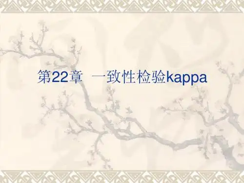 第22章  一致性检验kappa
