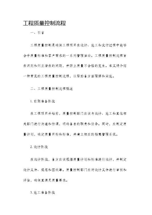 工程质量控制流程