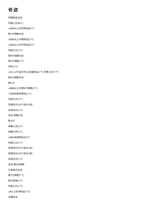 奇迹——精选推荐