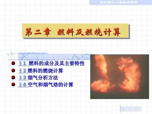 第2章 燃料及燃烧计算=长沙理工大学锅炉原理