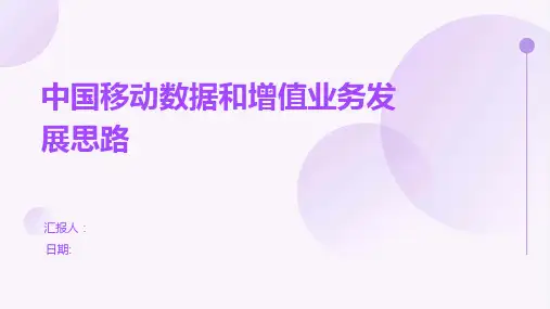 中国移动数据和增值业务发展思路