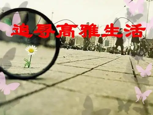 情趣追寻高雅生活 PPT完整版