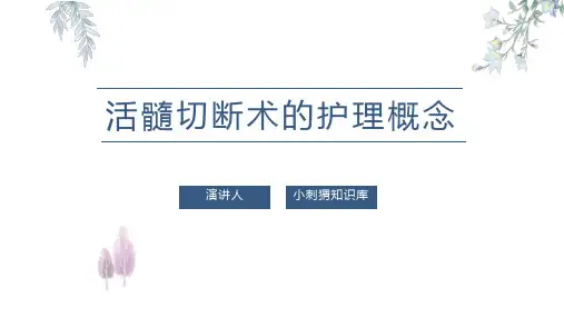 活髓切断术的护理要点PPT课件