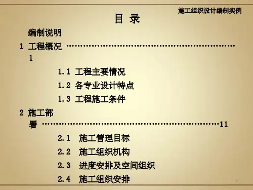 施工组织案例PPT课件