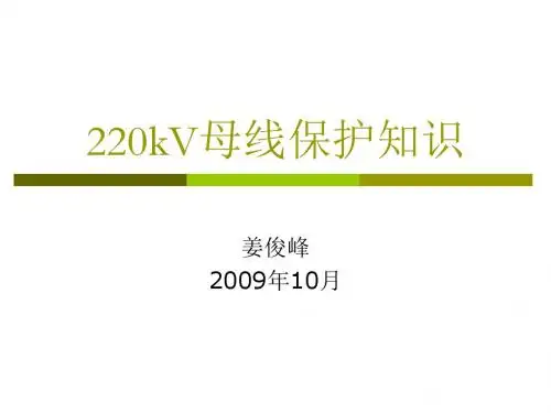220kV母线保护知识讲解.