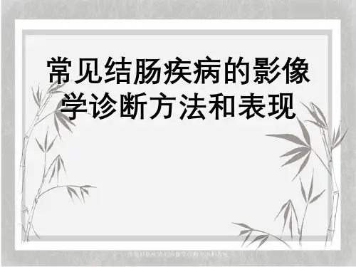 常见结肠疾病影像学诊断方法与表现