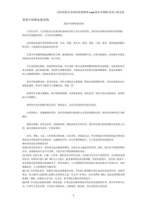 降血脂降血粘度