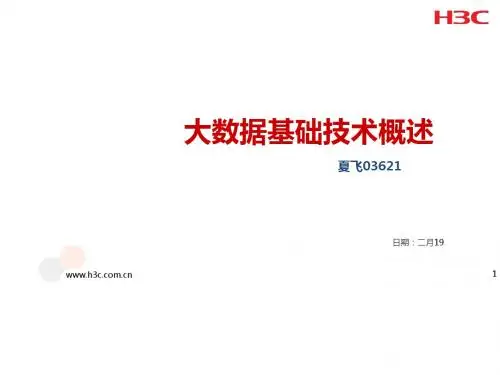 大数据基础技术概述(PPT 42张)