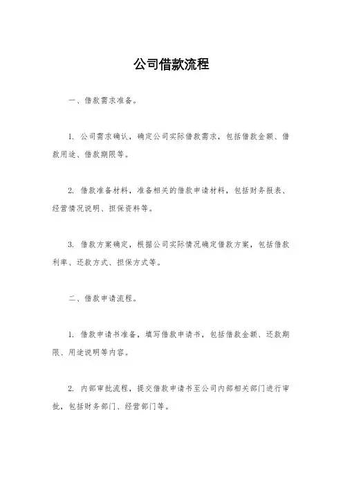 公司借款流程