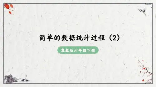 小学数学 冀教版 六年级下册 六回顾与整理简单的数据统计过程课件(24张)