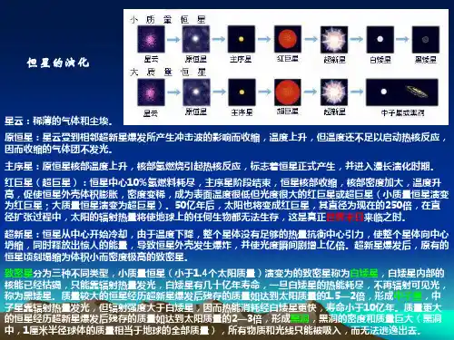 恒星的演化阶段