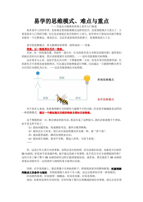 易学的思维模式、难点与重点
