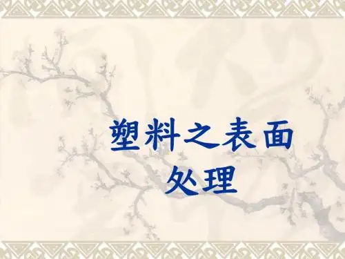 塑料之表面处理培训课件(ppt 93张)