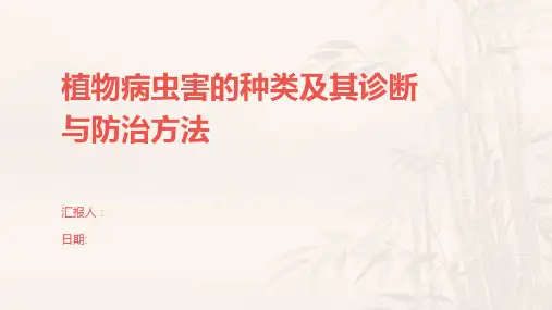 植物病虫害的种类及其诊断与防治方法