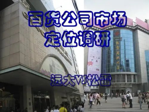 百货公司市场调研——远大松雷页PPT文档