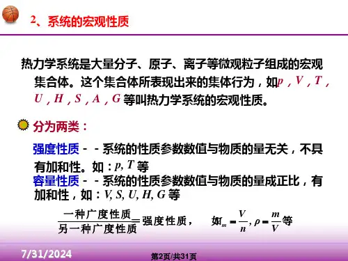 热力学第一定律小结