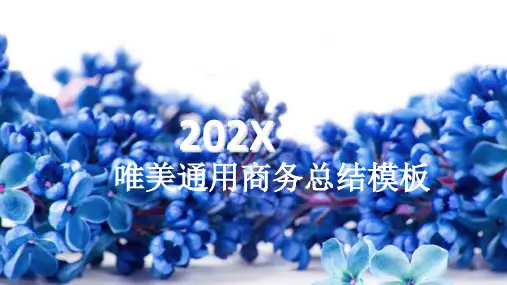 蓝色唯美实用商务工作总结与工作计划PPT模板