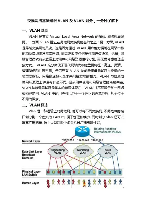 交换网络基础知识VLAN及VLAN划分，一分钟了解下