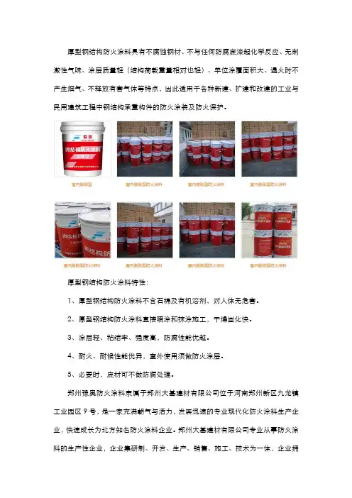 钢结构防火涂料厚型