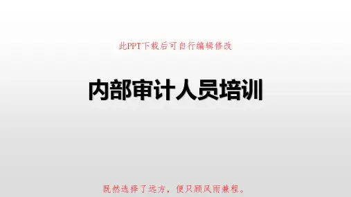 企业内部审计人员培训PPT课件