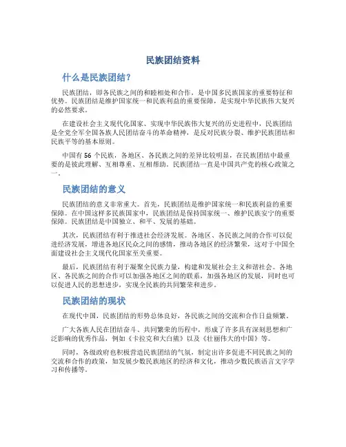 民族团结资料