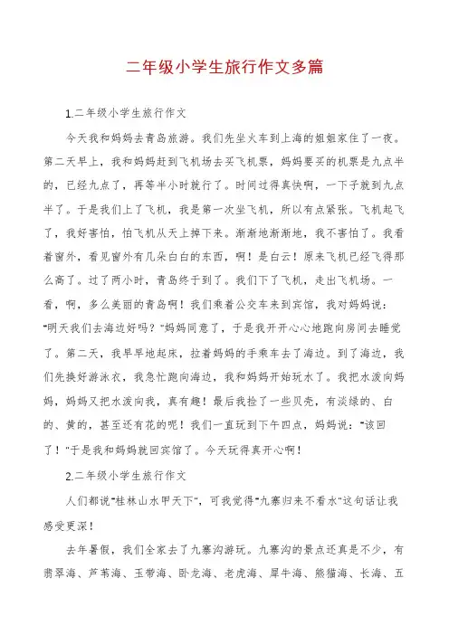 二年级小学生旅行作文多篇