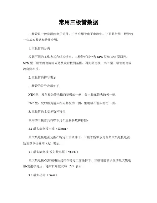 常用三极管数据