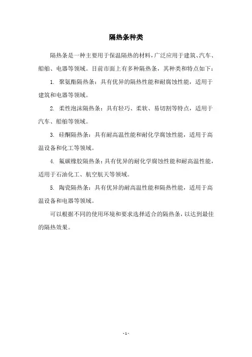 隔热条种类