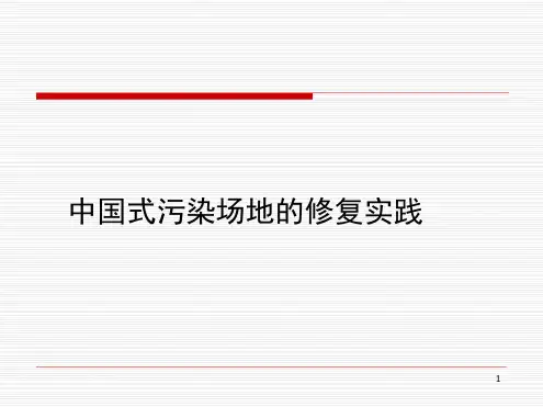 污染场地的修复实例演示课件