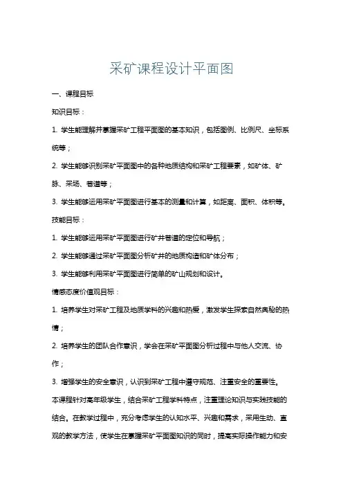 采矿课程设计平面图