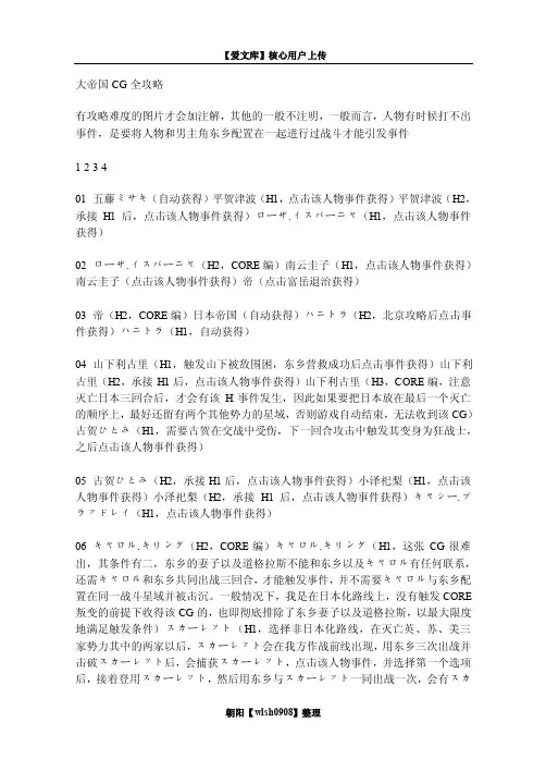 大帝国cg全攻略【可编辑】