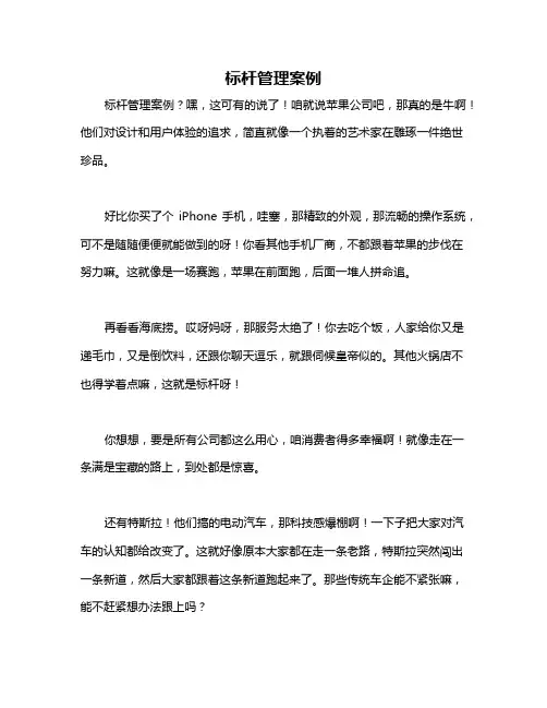 标杆管理案例