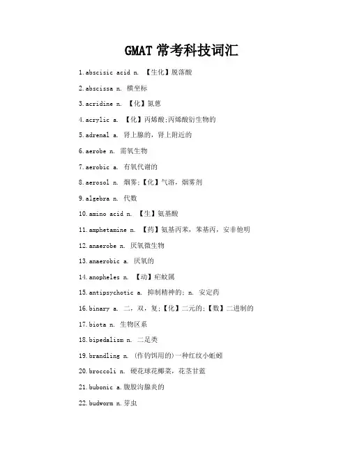 GMAT常考科技词汇