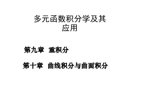 多元函数积分学及其应用