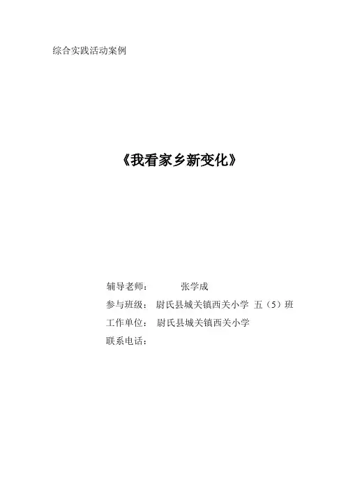 《我看家乡新变化》案例
