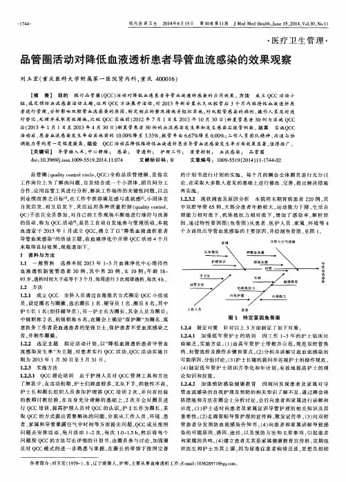 品管圈活动对降低血液透析患者导管血流感染的效果观察