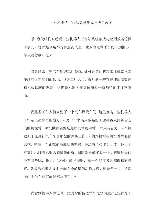 工业机器人工作站系统集成与应用教案