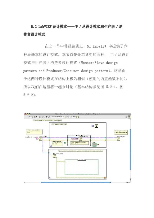 labview主／从设计模式和生产者／消费者设计模式