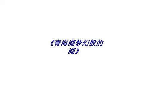 《青海湖梦幻般的湖》专题培训课件
