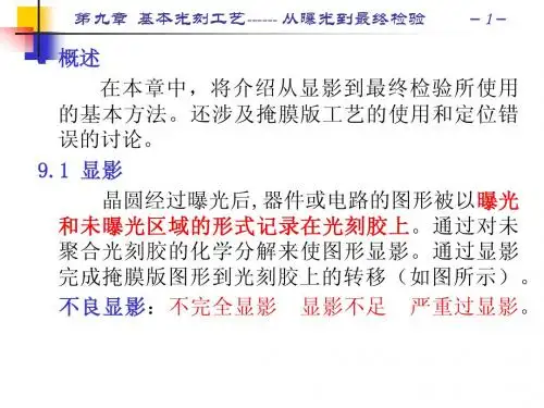 半导体技术课件第九章 基本光刻工艺