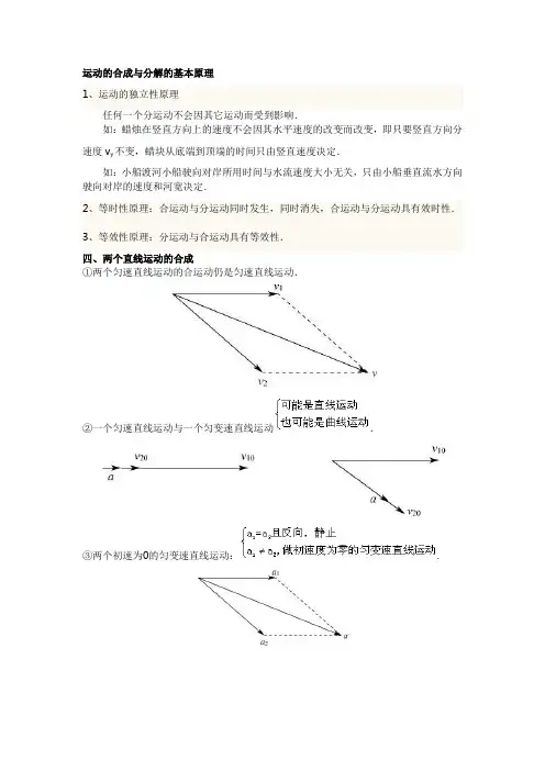 运动的合成与分解的基本原理
