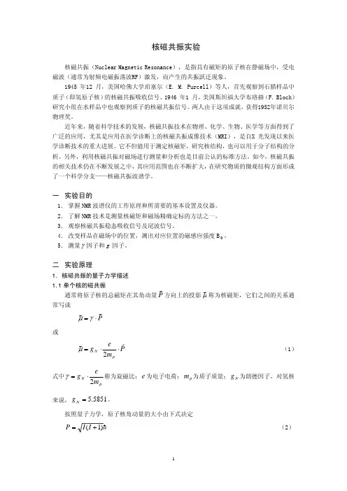 核磁共振实验